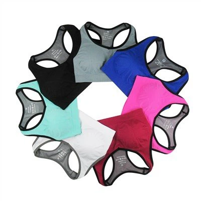 Sujetador de yoga acolchado para mujer Sujetador deportivo sin costuras para mujer